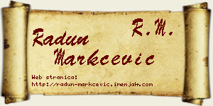 Radun Markčević vizit kartica